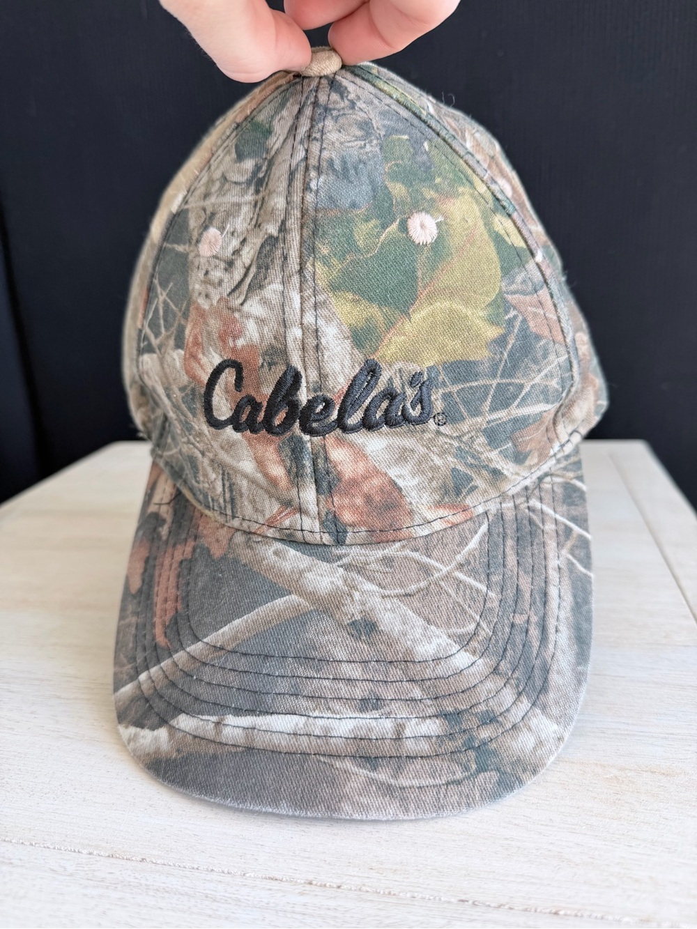 Cabela's Woodland Camo Baseball Cap - Green/Brown/Tan